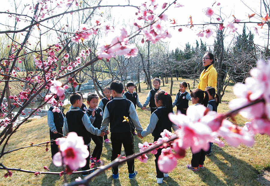 博兴县博奥幼儿园举办踏青活动